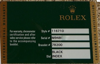 Warranty Card - Rolex Forums - Rolex Watch